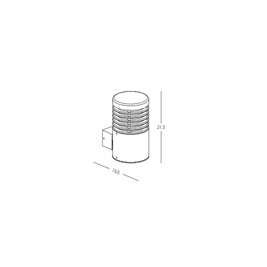 E344 OUTDOOR SCONCE LIGHT LED 10W 3000K ALUMINIUM GRAPHITE IP65 Zambelis Lights