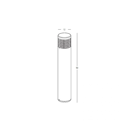 E345 OUTDOOR FLOOR LIGHT LED 10W 3000K ALUMINIUM GRAPHITE IP65 Zambelis Lights