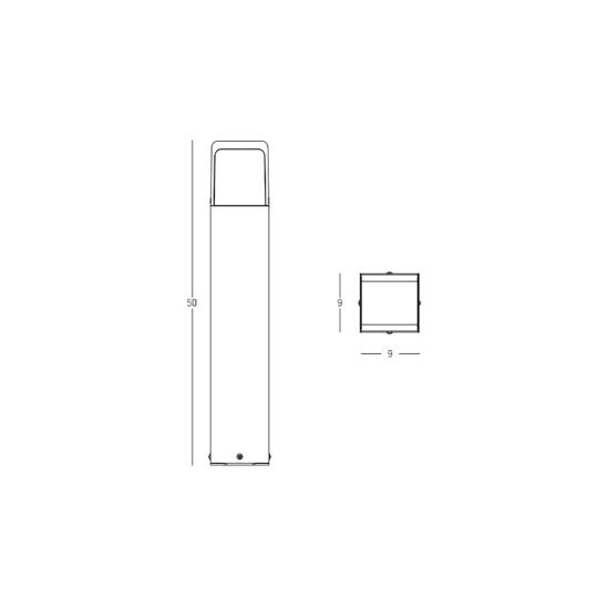 E351 OUTDOOR FLOOR LIGHT LED 13W 3000K ALUMINIUM GRAPHITE IP65 Zambelis Lights