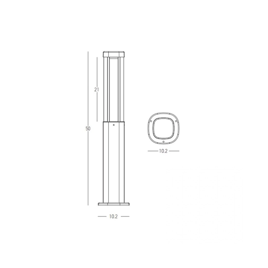 E355 OUTDOOR FLOOR LIGHT LED 7W 3000K ALUMINIUM GRAPHITE IP54 Zambelis Lights