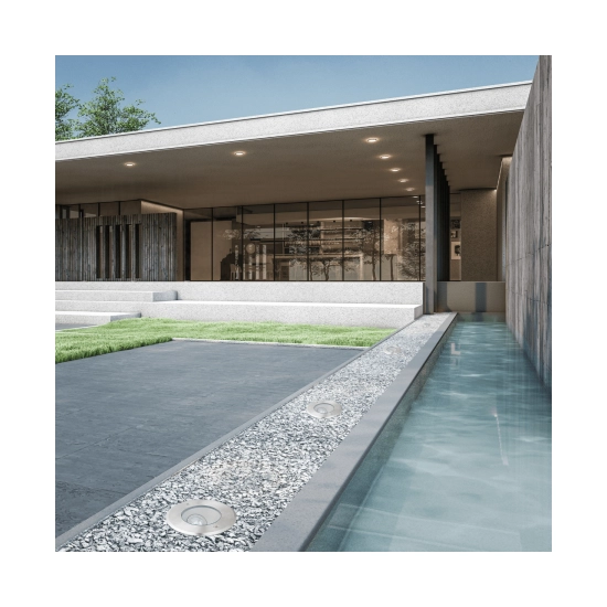 E363 OUTDOOR RECESSED LIGHT LED 7W 3000K STAINLESS STEEL IP66 Zambelis Lights
