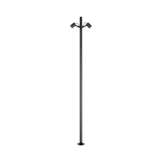 E405 OUTDOOR LAMP POST LED 17W 3000K BLACK ALUMINIUM IP65 Zambelis Lights