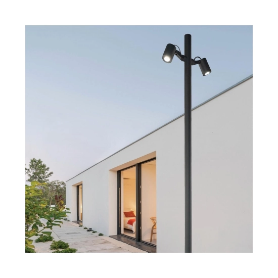 E405 OUTDOOR LAMP POST LED 17W 3000K BLACK ALUMINIUM IP65 Zambelis Lights