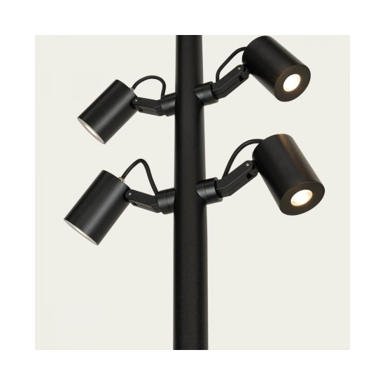 E406 OUTDOOR LAMP POST LED 35W 3000K BLACK ALUMINIUM IP65 Zambelis Lights