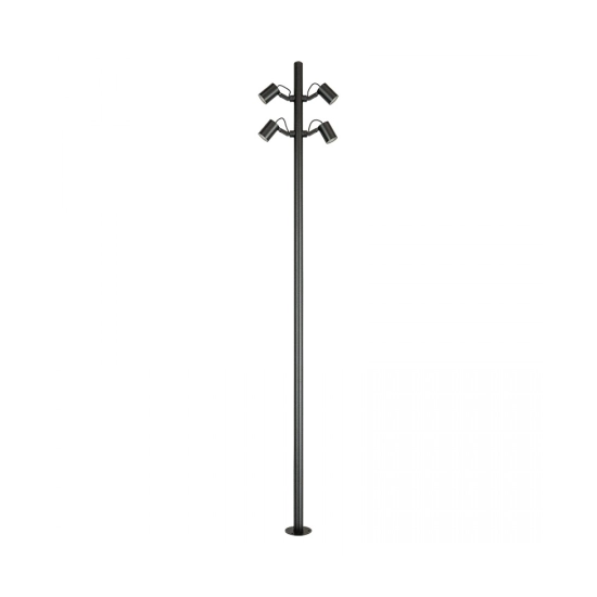 E406 OUTDOOR LAMP POST LED 35W 3000K BLACK ALUMINIUM IP65 Zambelis Lights