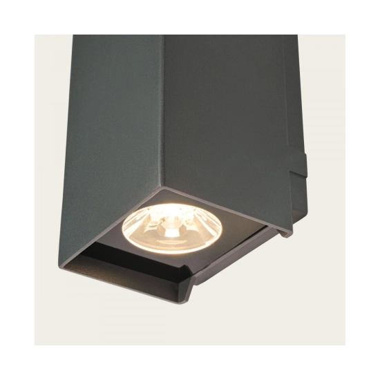 E412 OUTDOOR WALL LED UP-DOWN LIGHT 2*3W 3000K GRAPHITE ALUMINIUM IP65 Zambelis Lights