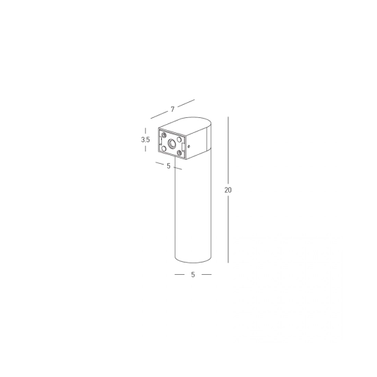 E415 OUTDOOR WALL LED LIGHT 5W 3000K GRAPHITE ALUMINIUM IP65 Zambelis Lights