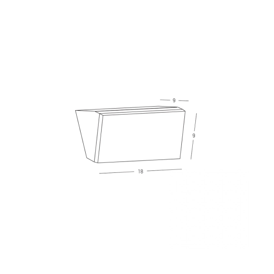 E417 OUTDOOR WALL LED LIGHT 10W 3000K GRAPHITE ALUMINIUM IP65 Zambelis Lights