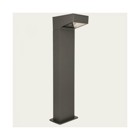 E418 OUTDOOR BOLLARD LED LIGHT 12W 3000K GRAPHITE ASYMMETRIC BEAM ANGLE IP65 Zambelis Lights