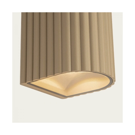 E420 OUTDOOR WALL LED UP-DOWN LIGHT 2x3W 3000K GREY BEIGE ALUMINIUM IP 54 Zambelis Lights