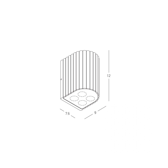 E421 OUTDOOR WALL LED LIGHT 4x1W 3000K GRAPHITE ALUMINIUM IP 54 Zambelis Lights