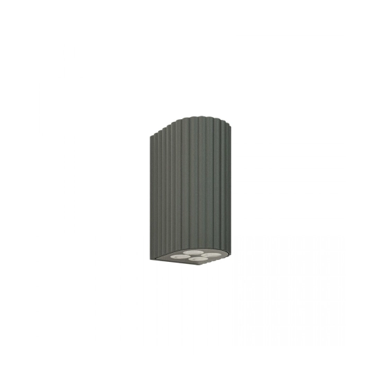 E422 OUTDOOR WALL LED UP-DOWN LIGHT 8x1W 3000K GRAPHITE ALUMINIUM IP54 Zambelis Lights