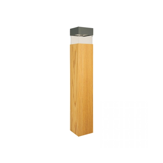 E426 OUTDOOR BOLLARD LED LIGHT 15W 3000K GRAPHITE- WOOD IP65 Zambelis Lights