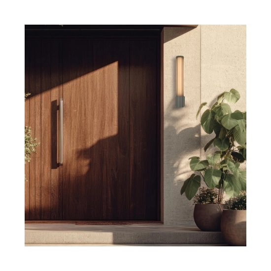 E428 OUTDOOR WALL LED LIGHT 12W 3000K GRAPHITE ALUMINIUM - GLASS - ACRYLIC IP54 Zambelis Lights
