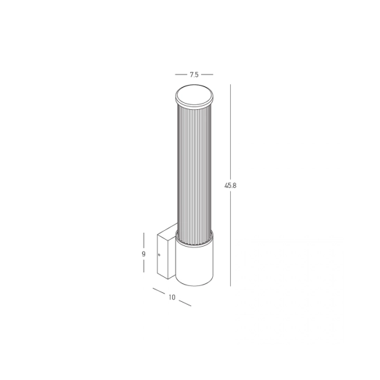 E428 OUTDOOR WALL LED LIGHT 12W 3000K GRAPHITE ALUMINIUM - GLASS - ACRYLIC IP54 Zambelis Lights