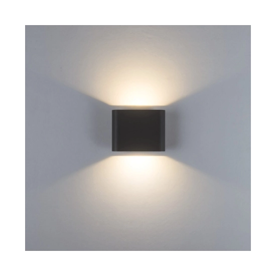 E433 OUTDOOR WALL LED UP-DOWN LIGHT 6W 3000K-4000K SANDY BLACK ALUMINIUM IP65 Zambelis Lights