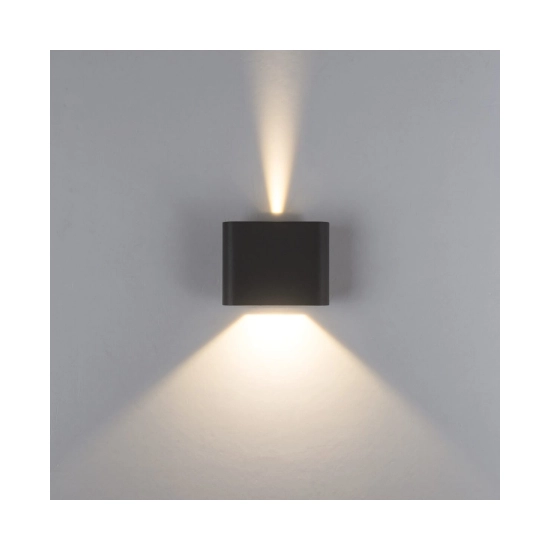 E433 OUTDOOR WALL LED UP-DOWN LIGHT 6W 3000K-4000K SANDY BLACK ALUMINIUM IP65 Zambelis Lights