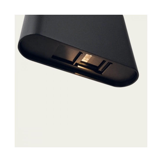 E433 OUTDOOR WALL LED UP-DOWN LIGHT 6W 3000K-4000K SANDY BLACK ALUMINIUM IP65 Zambelis Lights