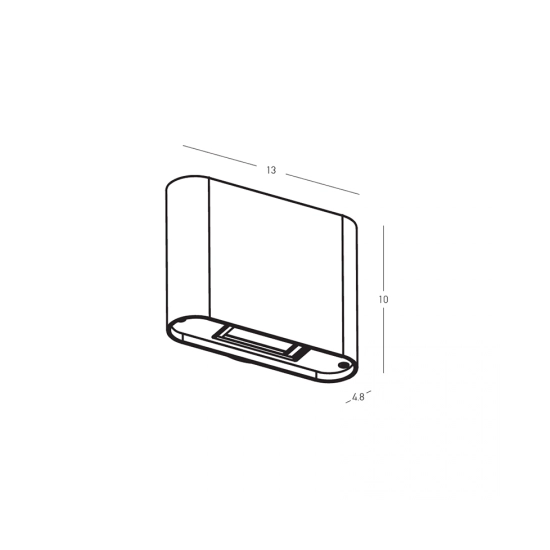 E433 OUTDOOR WALL LED UP-DOWN LIGHT 6W 3000K-4000K SANDY BLACK ALUMINIUM IP65 Zambelis Lights