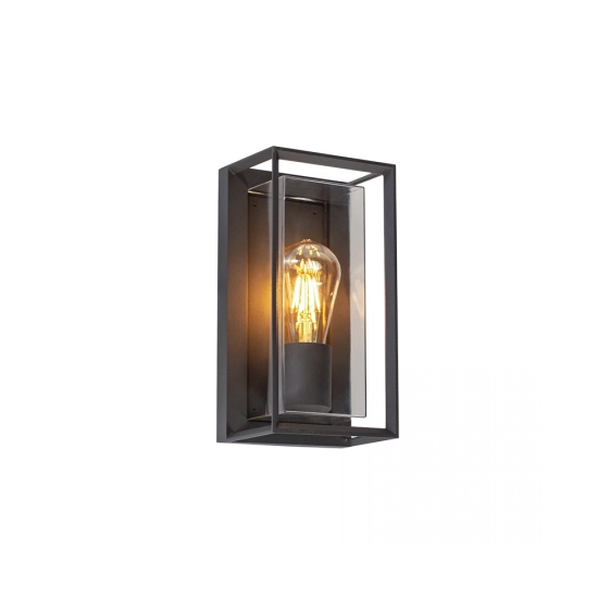E434 OUTDOOR WALL LIGHT 1xE27 MAX 15W GRAPHITE- SMOKED DIFFUSER ALUMINIUM IP54 Zambelis Lights