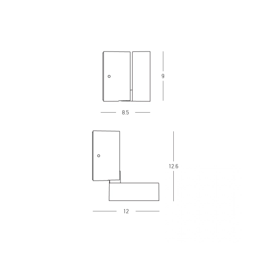 E435 OUTDOOR WALL LED LIGHT 6W 3000K MOVABLE SANDY BLACK ALUMINIUM IP65 Zambelis Lights