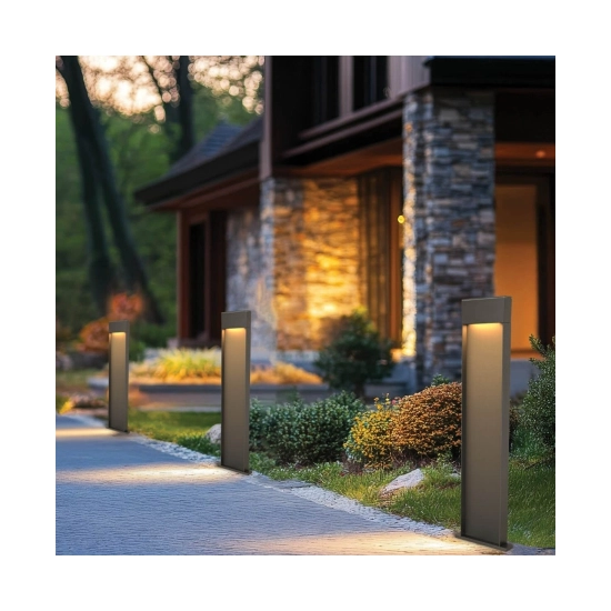 E447 OUTDOOR BOLLARD LED LIGHT 6.5W 3000K GRAPHITE IP65 Zambelis Lights