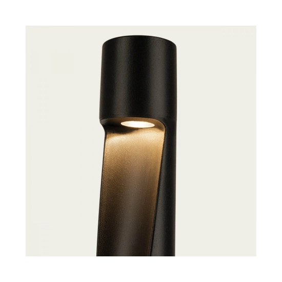 E463 OUTDOOR BOLLARD LED LIGHT 6W 3000K SANDY BLACK ALUMINIUM - GLASS IP65 Zambelis Lights