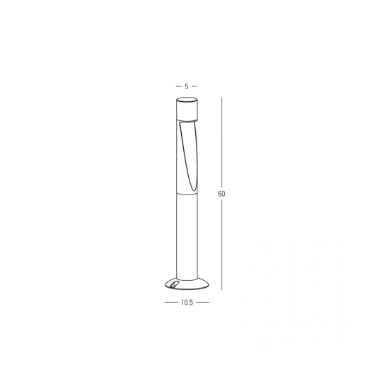 E463 OUTDOOR BOLLARD LED LIGHT 6W 3000K SANDY BLACK ALUMINIUM - GLASS IP65 Zambelis Lights