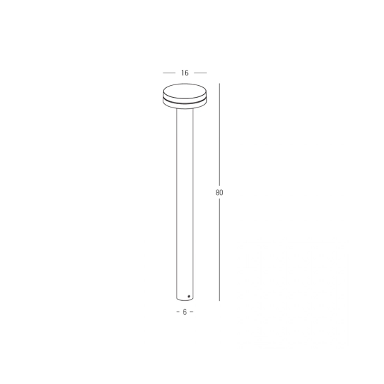 E466 OUTDOOR BOLLARD LED LIGHT 12W 2200K-4000K DARK BROWN ALUMINIUM IP65 Zambelis Lights