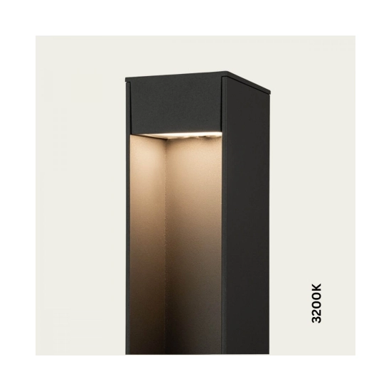 E467 OUTDOOR BOLLARD LED LIGHT 12W 2200K-4000K GRAPHITE ALUMINIUM IP65 Zambelis Lights
