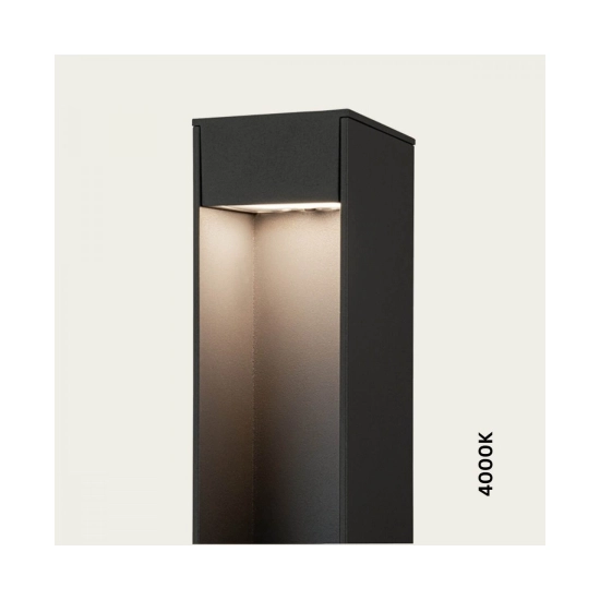 E467 OUTDOOR BOLLARD LED LIGHT 12W 2200K-4000K GRAPHITE ALUMINIUM IP65 Zambelis Lights