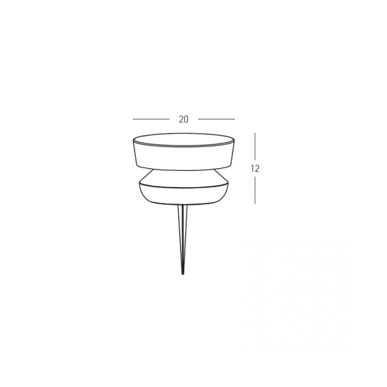 E479 OUTDOOR SPIKE- FLOOR LED LIGHT 7W CONCRETE- GLASS IP65 Zambelis Lights