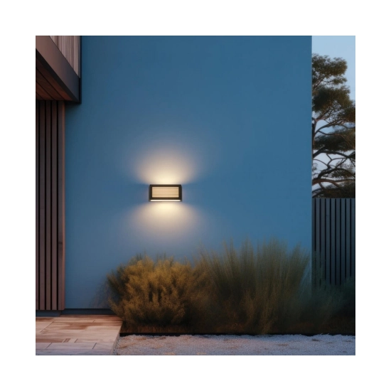 E500 OUTDOOR WALL UP-DOWN LIGHT 1xE27 MAX 15W IP54 GRAPHITE ALUMINIUM Zambelis Lights