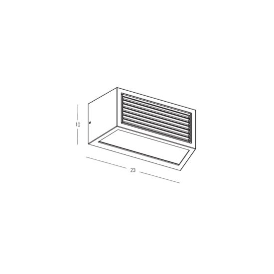 E500 OUTDOOR WALL UP-DOWN LIGHT 1xE27 MAX 15W IP54 GRAPHITE ALUMINIUM Zambelis Lights