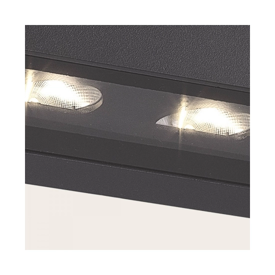 E518 OUTDOOR WALL LED LIGHT 3x4.5W 3000K GRAPHITE ASYMMETRIC BEAM ANGLE IP54 Zambelis Lights
