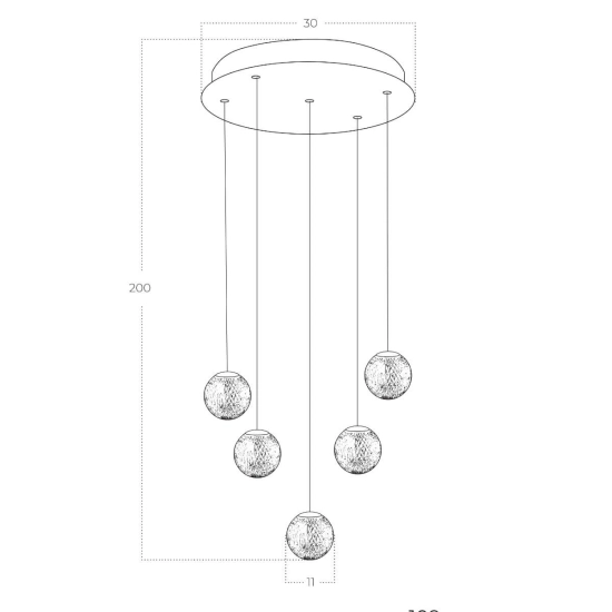 Lampa wisząca EDEM AZ6018 AZZARDO