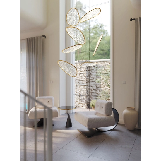 Lampa Wisząca Empire 121W, Złota P0635D MaxLight