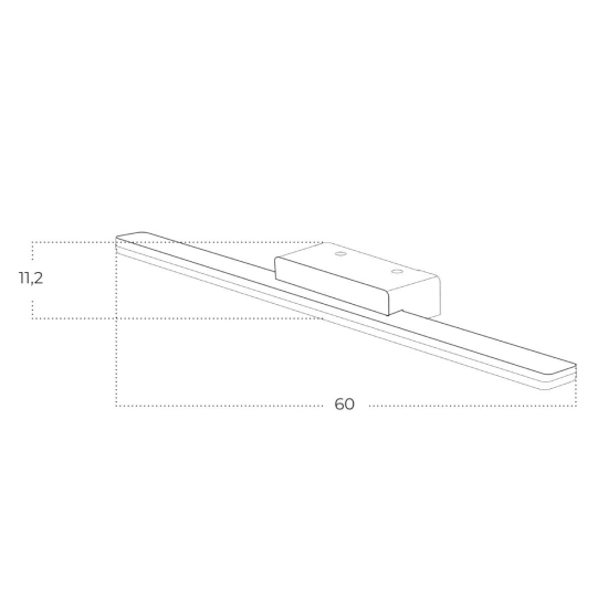 Kinkiet Epsilon nad lustro LED 18W 4000K AZ5693 biały AZZARDO