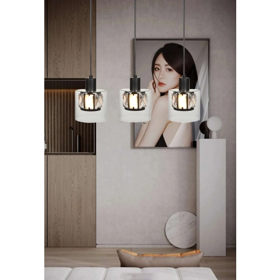 Lampa wisząca czarny Elmo 3xE14 40W 338833-02 REALITY