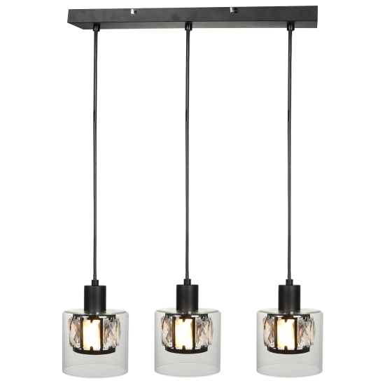 Lampa wisząca czarny Elmo 3xE14 40W 338833-02 REALITY