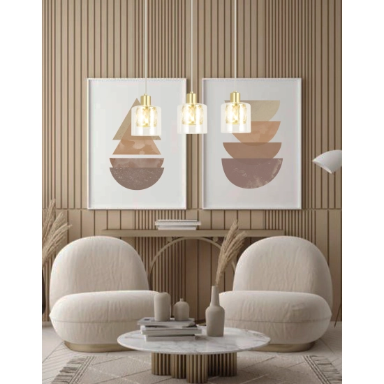 Lampa wisząca złota Elmo 3xE14 40W 338833-36 REALITY
