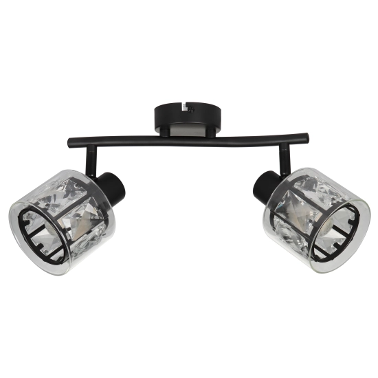 Listwa oświetleniowa czarna ELMO 2xE14 40W 838802-02 REALITY