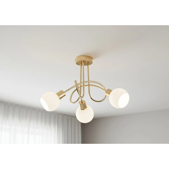 Lampa sufitowa Eryka 3xE14 złota 28733 ALFA