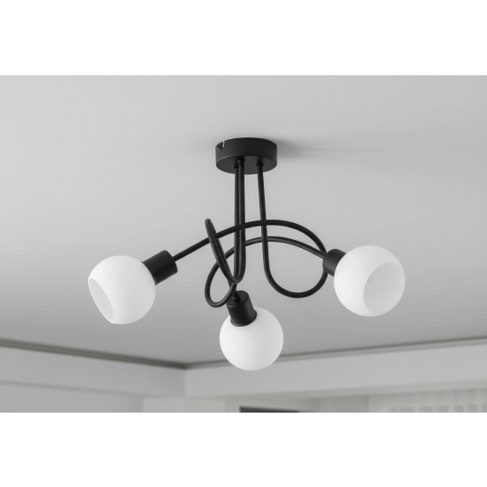 Lampa sufitowa Eryka 3xE14 czarna 62525 ALFA