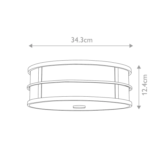 Plafon Fusion – 3 źródła światła – Naturalny mosiądz FE-FUSION-F-PNBR Elstead Lighting
