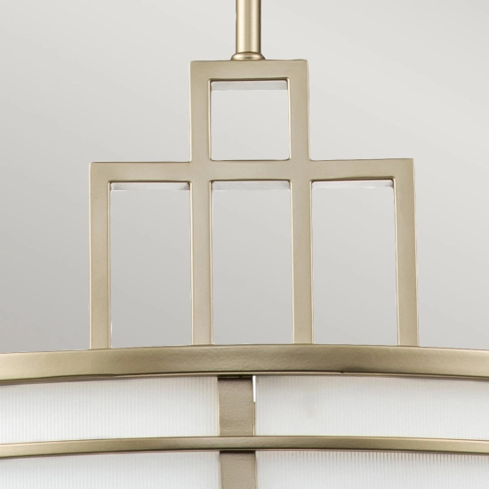 Duża lampa wisząca Fusion – 3 źródła świtała – Naturalny mosiądz FE-FUSION-P-L-PNBR Elstead Lighting
