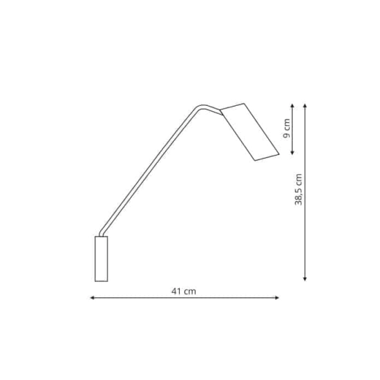 kinkiecik.pl Futuro 1 kinkiet złoty/czarny z wysięgnikiem LP-17001/1WL GD/BK Light Prestige
