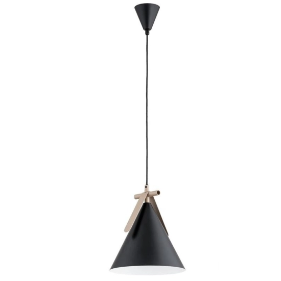 Lampa wisząca Felix 1xE27 czarna beżowa 61512 ALFA