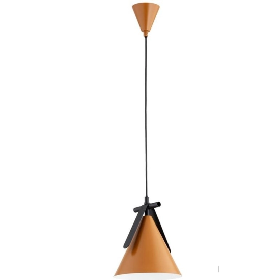 Lampa wisząca Felix 1xE27 pomarańczowa czarna 61513 ALFA