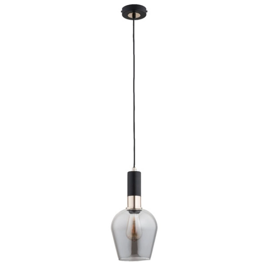 Lampa wisząca GARDA CZARNA-ZŁOTA 1xE27 61383 ALFA